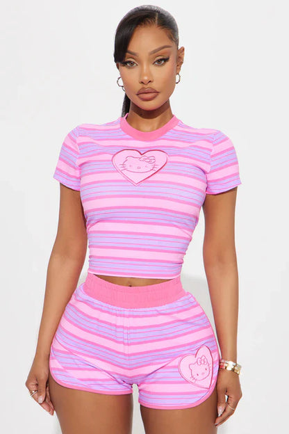 Heart Striped Set
