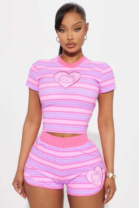 Heart Striped Set