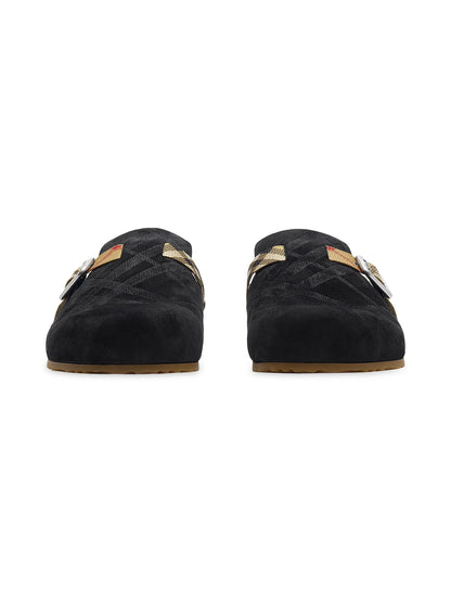 Check Suede Urchin Clogs