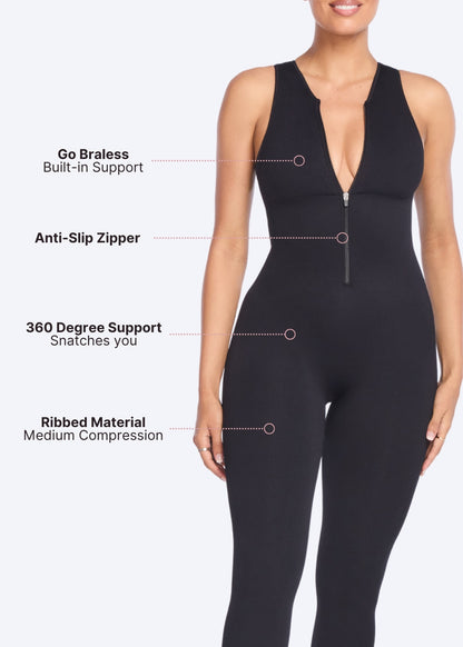 SNATCHBODY™ Front Zip Jumpsuit